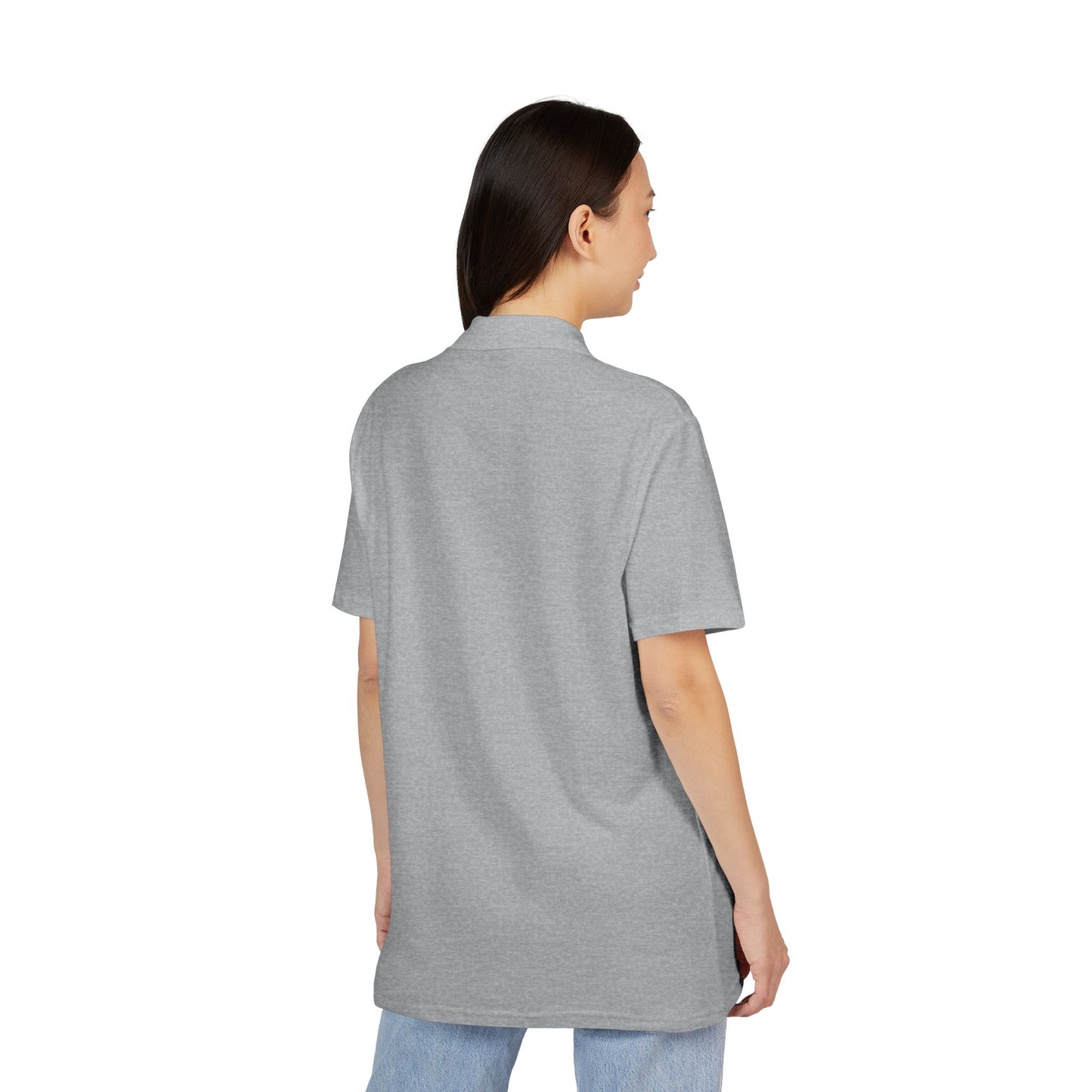 Stylish Unisex Pique Polo Shirt – Embroidered Flame | Kindness Meets Chaos Collection