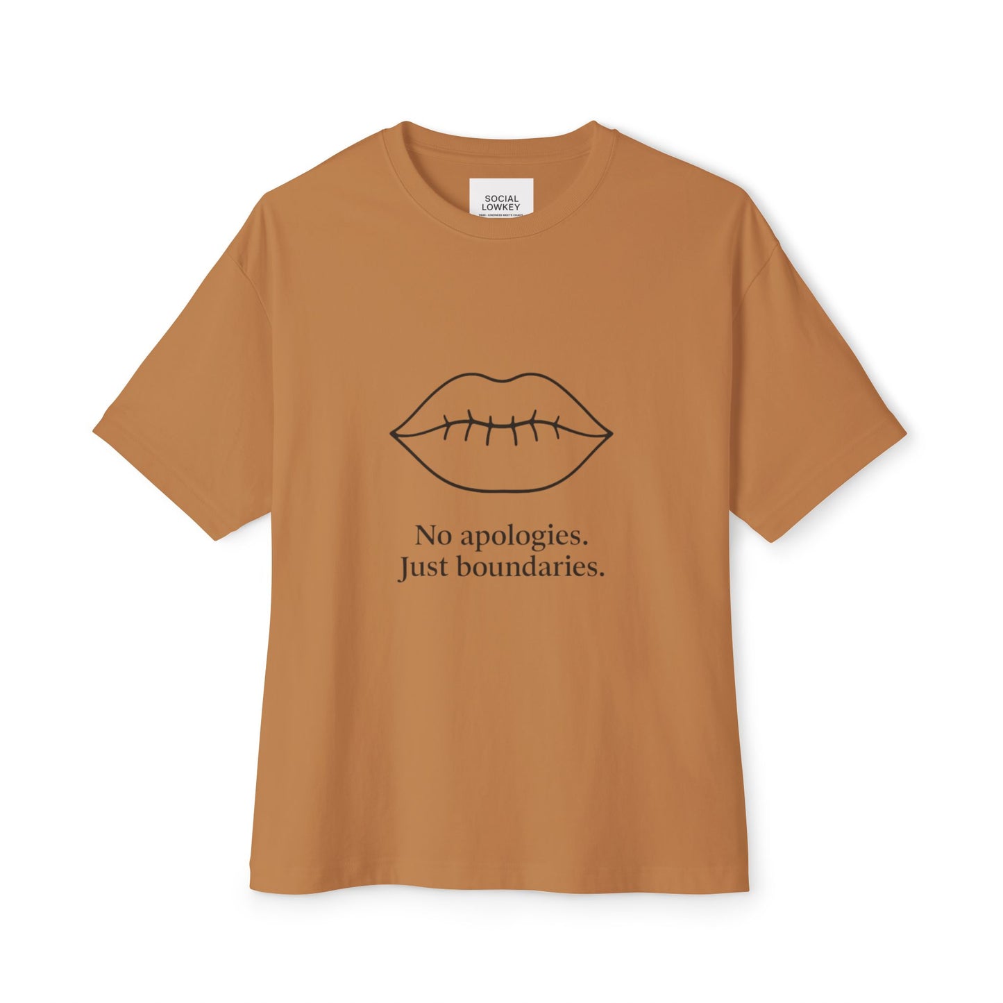 No Apologies Just Boundaries – Oversized Unisex Tee | Kindness Meets Chaos Drop