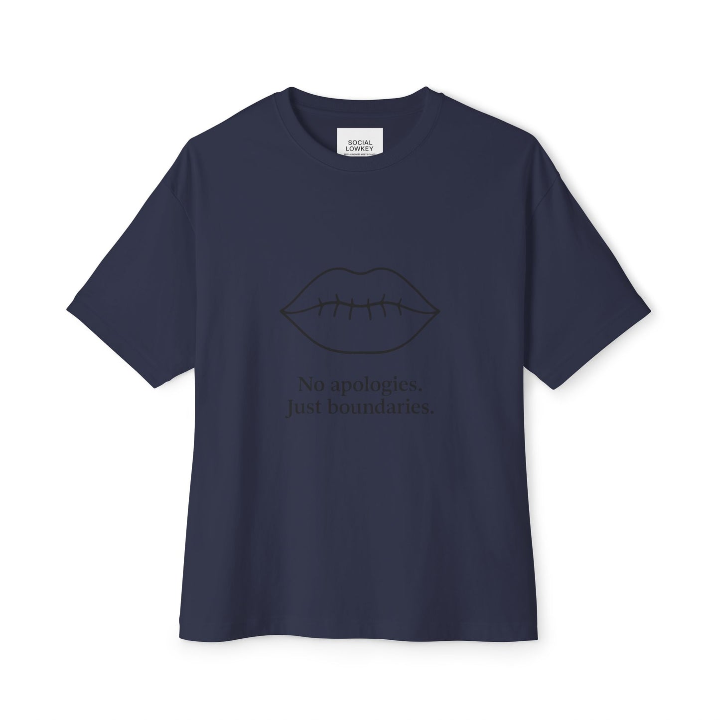 No Apologies Just Boundaries – Oversized Unisex Tee | Kindness Meets Chaos Drop