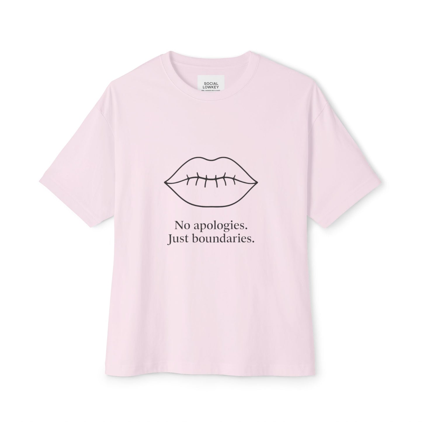 No Apologies Just Boundaries – Oversized Unisex Tee | Kindness Meets Chaos Drop