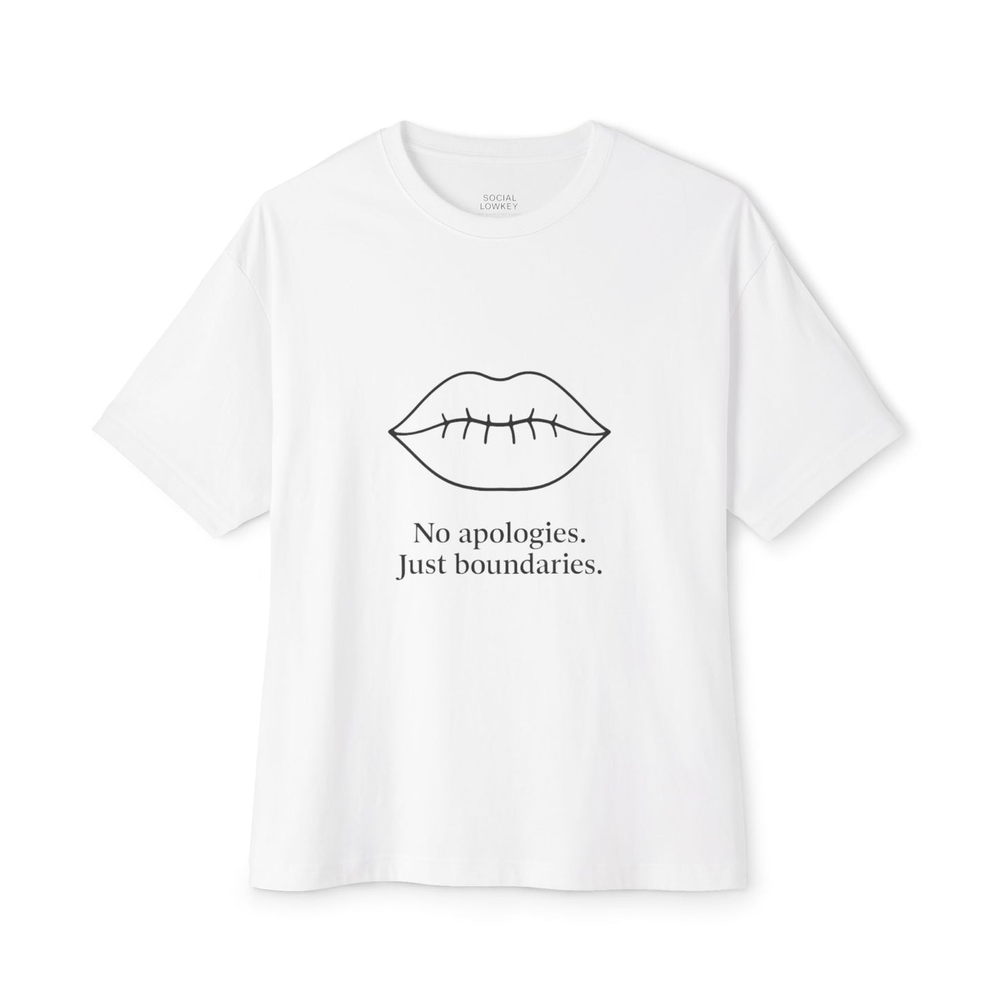No Apologies Just Boundaries – Oversized Unisex Tee | Kindness Meets Chaos Drop