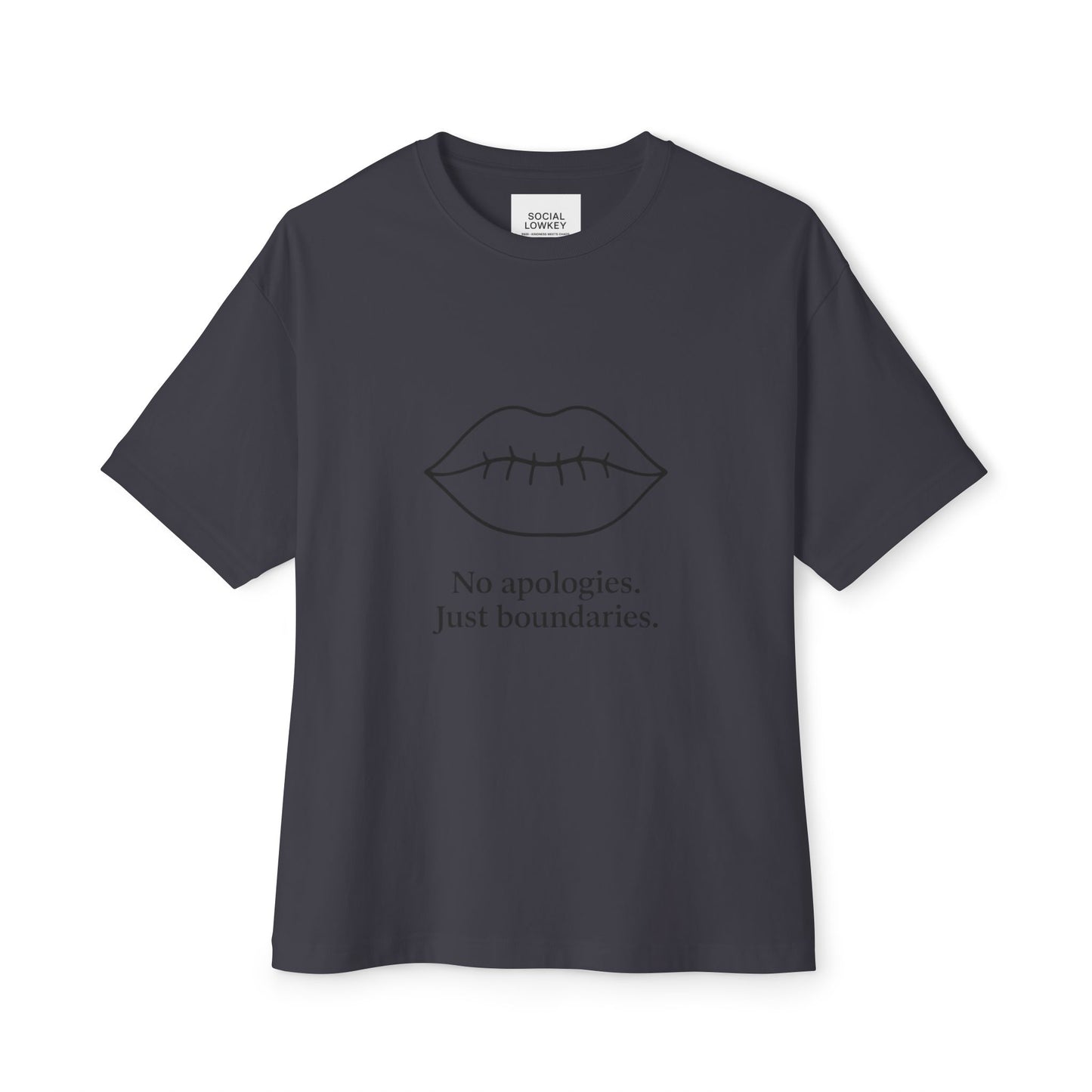 No Apologies Just Boundaries – Oversized Unisex Tee | Kindness Meets Chaos Drop