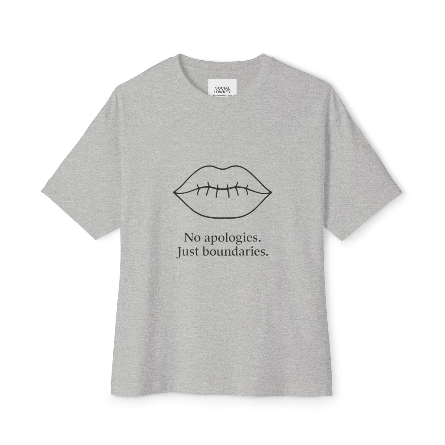 No Apologies Just Boundaries – Oversized Unisex Tee | Kindness Meets Chaos Drop