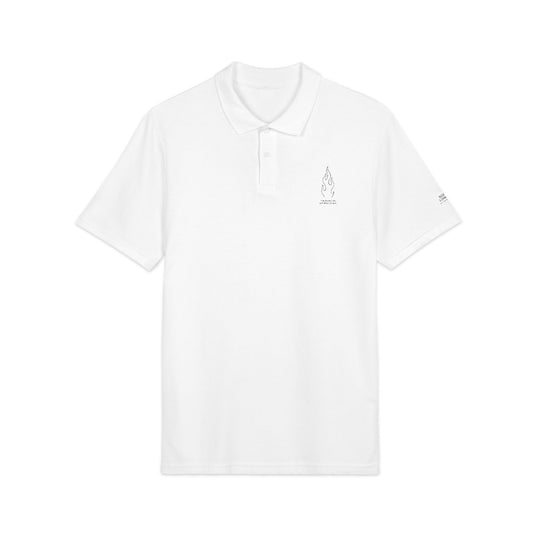Stylish Unisex Pique Polo Shirt – Embroidered Flame | Kindness Meets Chaos Collection